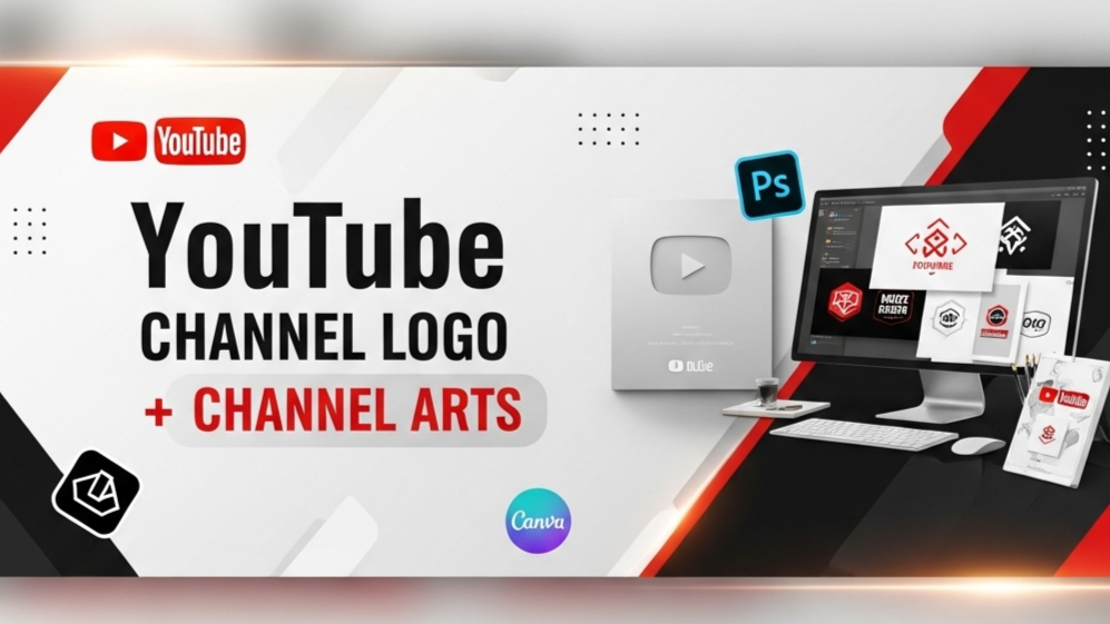 YouTube Channel Logo+Channel Arts Service in Best price